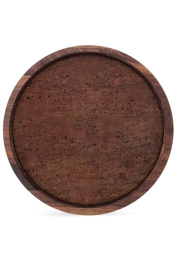 City walnut small serving tray