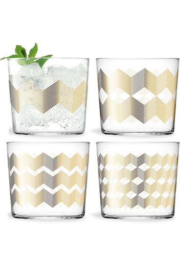 Chevron' tumbler, set of four