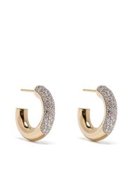 Lucy Delius Jewellery 14kt yellow gold Signature Pavé diamond hoop earrings - Oro