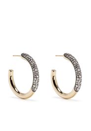 Lucy Delius Jewellery Orecchini a cerchio Dark Side of the Moon in oro giallo 14kt con diamanti