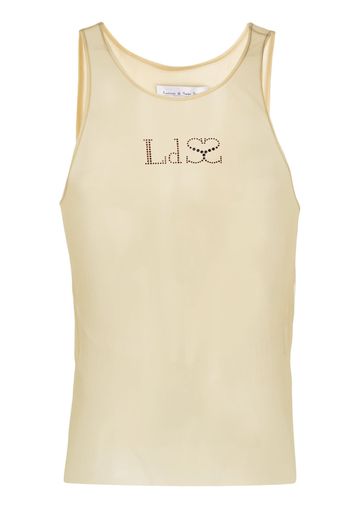 Ludovic de Saint Sernin logo-embellished semi-sheer vest - Verde