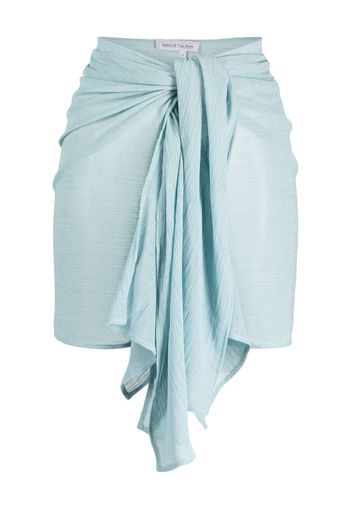 Ludovic de Saint Sernin plissé wrap sarong - Blu