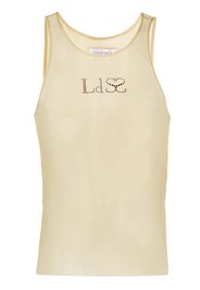 Ludovic de Saint Sernin logo-embellished semi-sheer vest - Verde