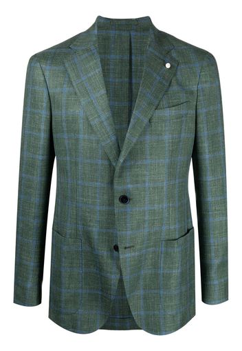 LUIGI BIANCHI MANTOVA Blazer monopetto a quadri - Verde