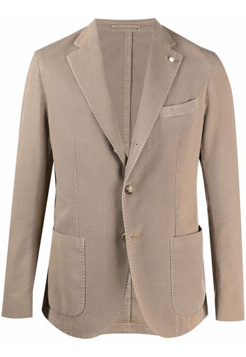 LUIGI BIANCHI MANTOVA single-breasted cotton blazer - Toni neutri