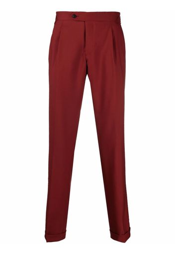 LUIGI BIANCHI MANTOVA tailored virgin wool trousers - Rosso