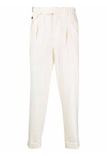 LUIGI BIANCHI MANTOVA tapered pleated trousers - Toni neutri