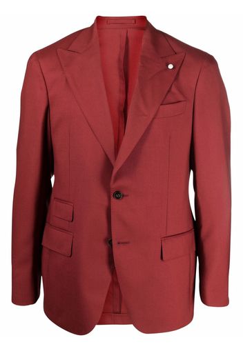 LUIGI BIANCHI MANTOVA wide peak lapel blazer - Rosso