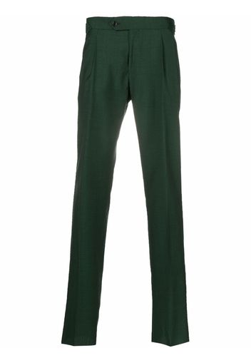 LUIGI BIANCHI MANTOVA tapered tailored suit trousers - Verde