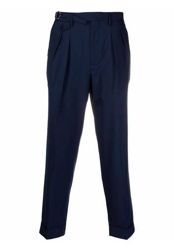 LUIGI BIANCHI MANTOVA tapered-leg wool trousers - Blu