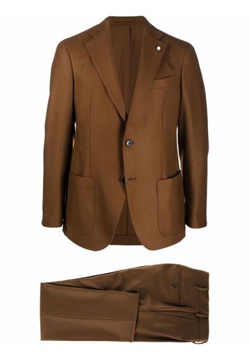 LUIGI BIANCHI MANTOVA single-breasted two-piece suit - Marrone