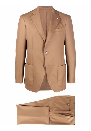 LUIGI BIANCHI MANTOVA notched-lapels two-piece single-breasted suit - Toni neutri