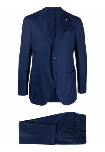 LUIGI BIANCHI MANTOVA notched-lapels two-piece single-breasted suit - Blu