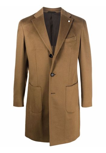 LUIGI BIANCHI MANTOVA single-breasted tailored coat - Marrone