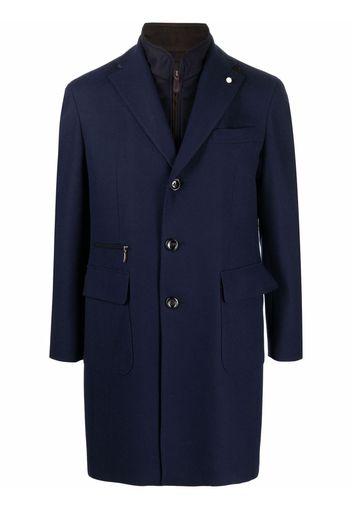 LUIGI BIANCHI MANTOVA single-breasted virgin wool coat - Blu