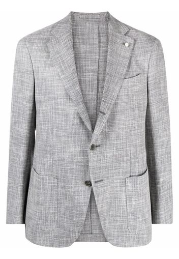 LUIGI BIANCHI MANTOVA textured single-breasted blazer - Grigio