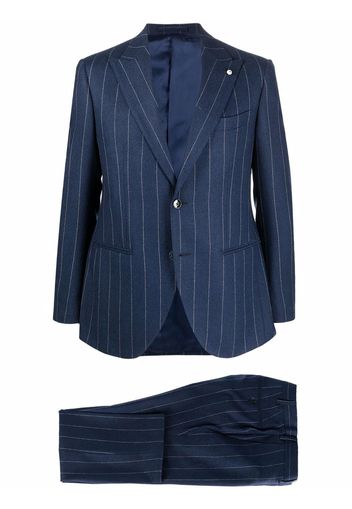 LUIGI BIANCHI MANTOVA fitted single-breasted suit - Blu