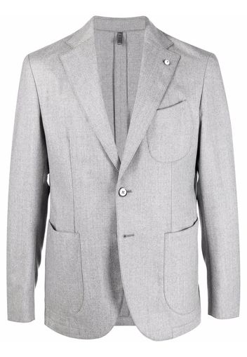 LUIGI BIANCHI MANTOVA fitted single-breasted blazer - Grigio