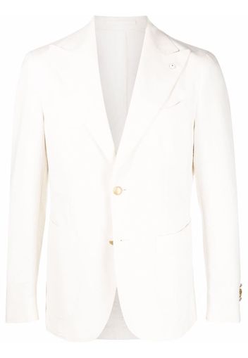 LUIGI BIANCHI MANTOVA peak-lapels single-breasted blazer - Bianco