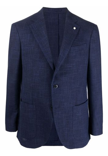 LUIGI BIANCHI MANTOVA fitted single-breasted button blazer - Blu