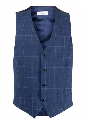 LUIGI BIANCHI MANTOVA check-pattern waistcoat - Blu