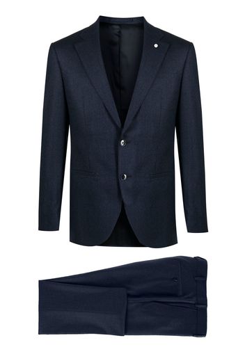 LUIGI BIANCHI MANTOVA single-breasted virgin wool suit - Blu