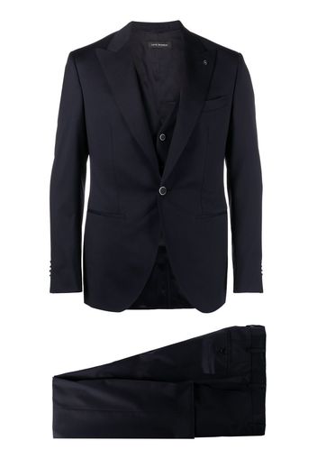 LUIGI BIANCHI MANTOVA single-breasted button three-piece suit - Blu