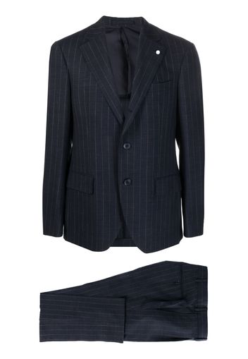 LUIGI BIANCHI MANTOVA pinstriped single-breasted suit - Blu
