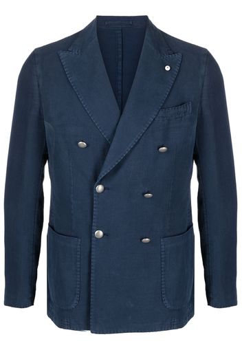 LUIGI BIANCHI MANTOVA double-breasted long-sleeve blazer - Blu