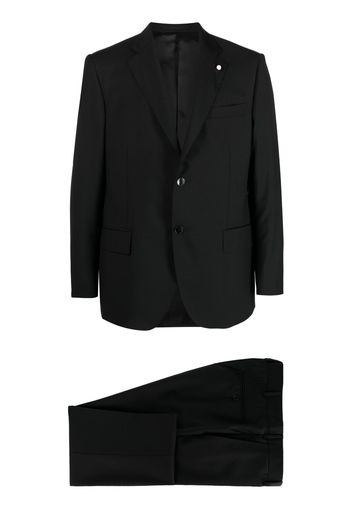 LUIGI BIANCHI MANTOVA single-breasted virgin-wool suit - Nero