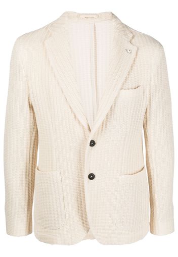 LUIGI BIANCHI MANTOVA single-breasted notched-lapels blazer - Toni neutri