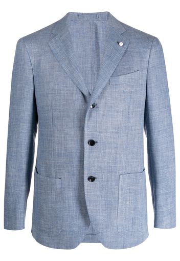 LUIGI BIANCHI MANTOVA notched-collar single-breasted blazer - Blu