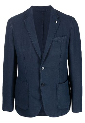 LUIGI BIANCHI MANTOVA notched-collar single-breasted blazer - Blu