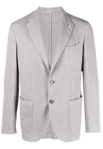 LUIGI BIANCHI MANTOVA single-breasted cotton blazer - Grigio