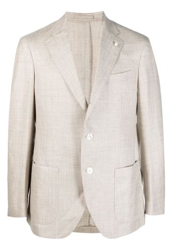 LUIGI BIANCHI MANTOVA single-breasted notched-lapels blazer - Toni neutri