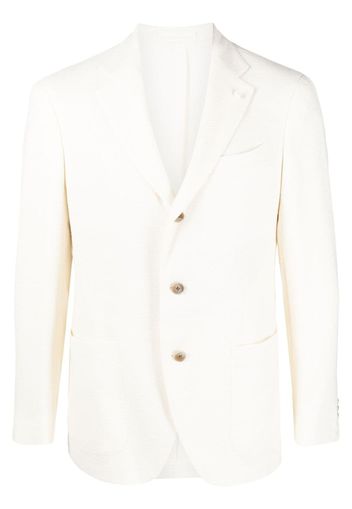 LUIGI BIANCHI MANTOVA single-breasted wool blazer - Bianco