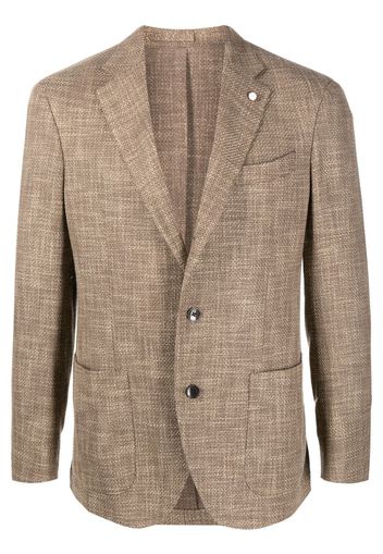 LUIGI BIANCHI MANTOVA single-breasted wool blazer - Marrone