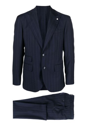 LUIGI BIANCHI MANTOVA pinstripe single-breasted suit - Blu