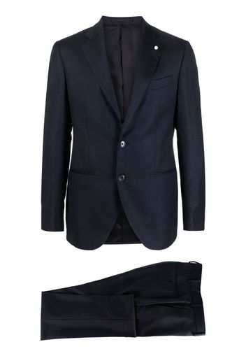 LUIGI BIANCHI MANTOVA single-breasted virgin wool suit - Blu