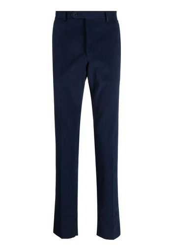 LUIGI BIANCHI MANTOVA slim-cut cotton trousers - Blu