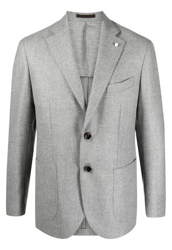 LUIGI BIANCHI MANTOVA virgin wool-blend single-breasted blazer - Grigio