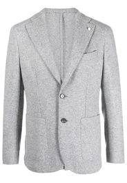 LUIGI BIANCHI MANTOVA single-breasted wool-blend blazer - Grigio