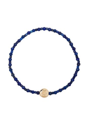 LUIS MORAIS 14kt yellow gold Good Luck beaded bracelet - Blu