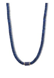 LUIS MORAIS 14kt yellow gold beaded lapis lazuli choker necklace - Oro