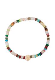 LUIS MORAIS 14kt yellow gold Good Luck beaded bracelet - Multicolore