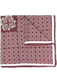 Lukhanyo Mdingi monogram-print scarf - Rosso