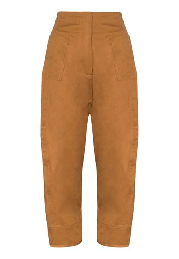 high waist wide leg cargo trousers