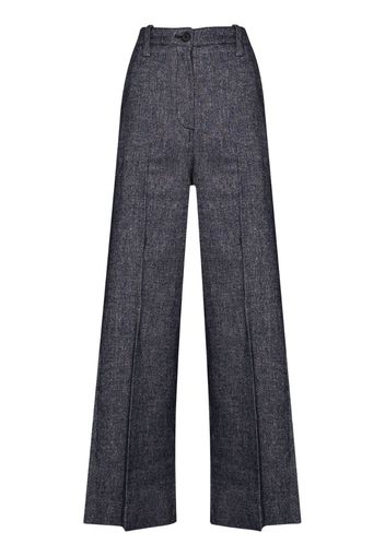 wide leg wool trousers