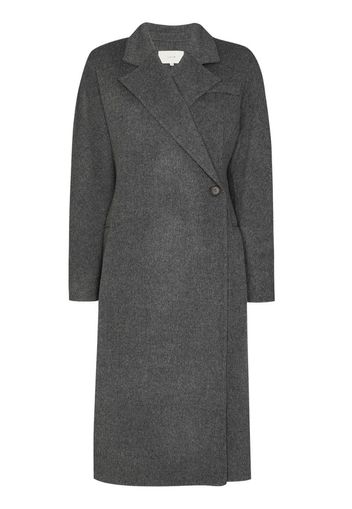 single-breasted wool wrap coat