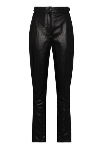 faux leather trousers